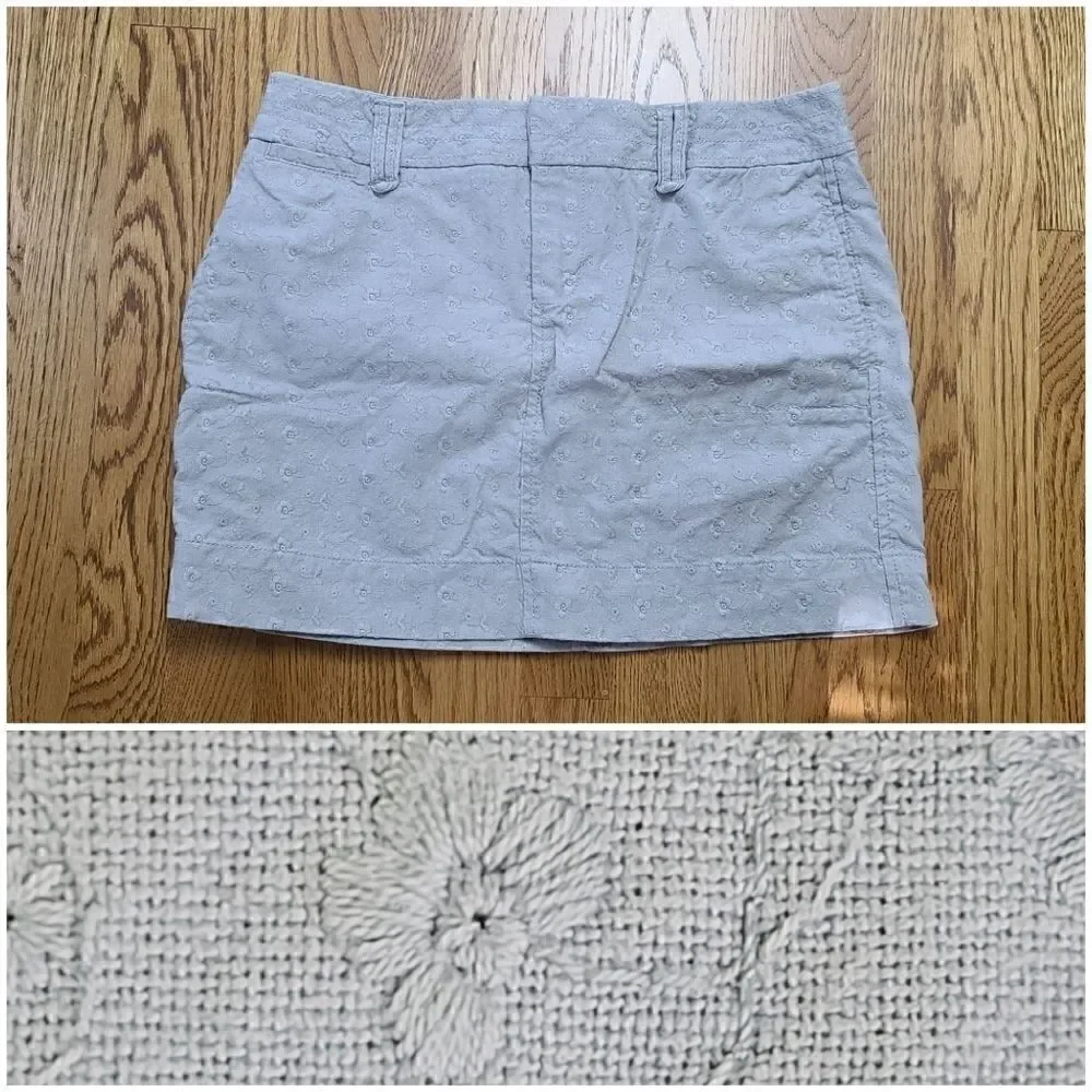 Adorable Old Navy Gray Eyelet Skirt